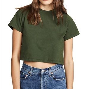 Hanes x Karla The Baby Tee in Green Size XS